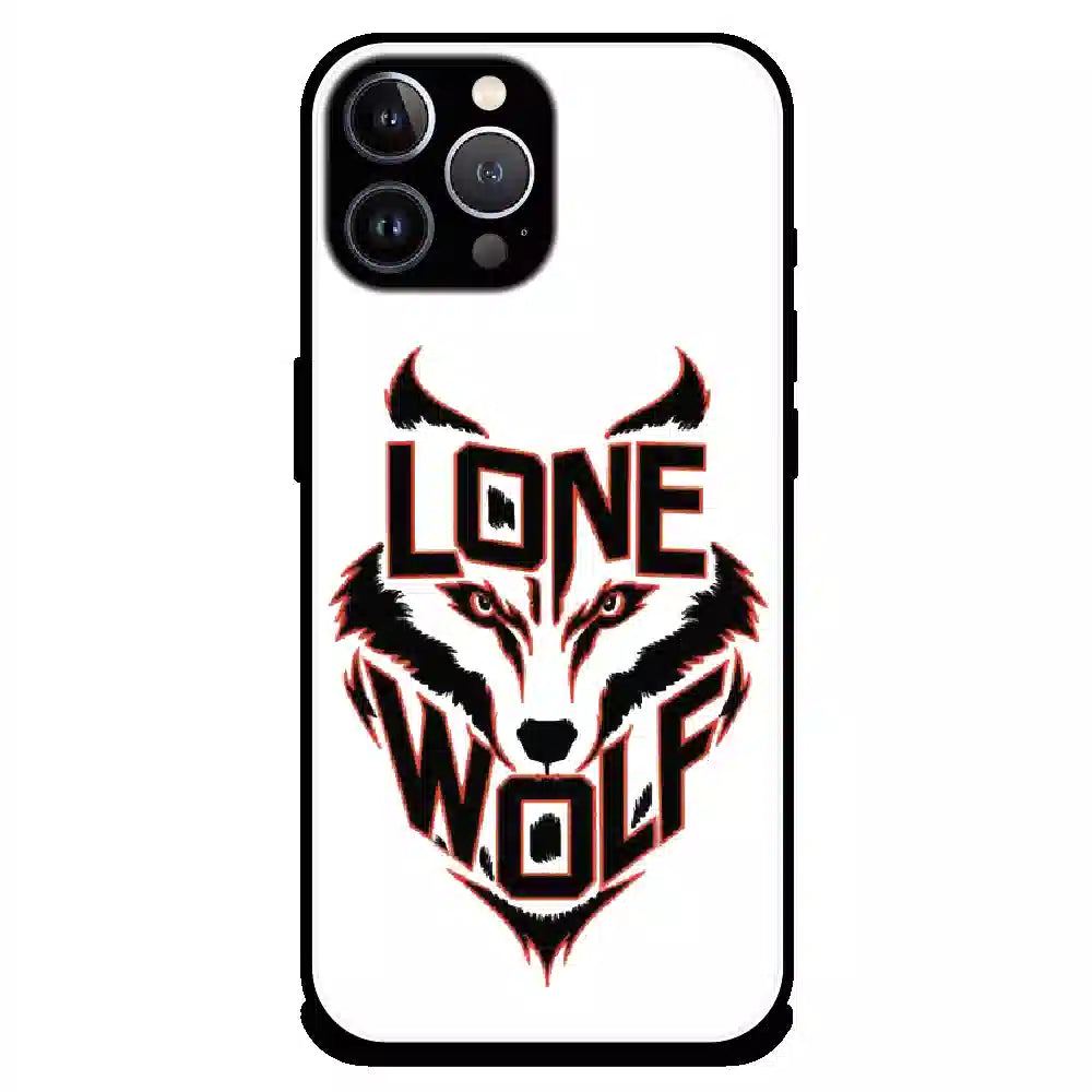 Lone Wolf Power Art - Glossy Metal Silicone Case For Apple iPhone 12 Pro Max