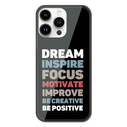 Dream Inspire Focus Typography - Printed Silicone Case For Apple iPhone 12 Pro Max