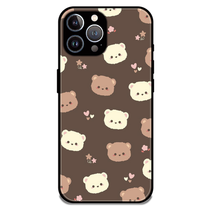 Cozy Bear Pattern - Glossy Metal Silicone Case For Apple iPhone 12 Pro Max
