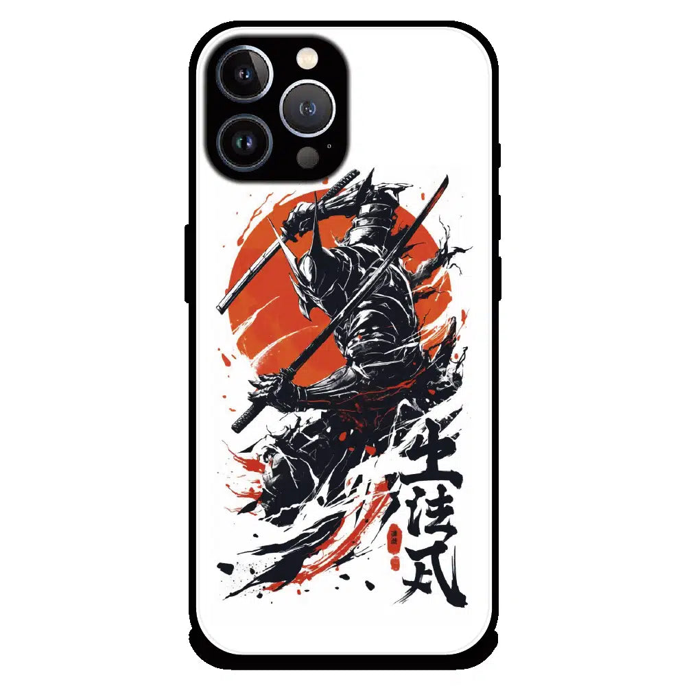 Samurai Warrior Japanese Art - Glossy Metal Silicone Case For Apple iPhone 12 Pro Max