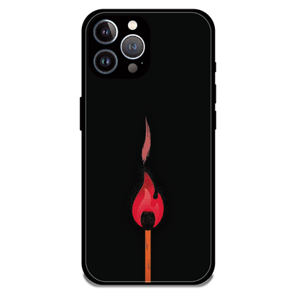 Burning Match - Glossy Metal Silicone Case For Apple iPhone 12 Pro Max