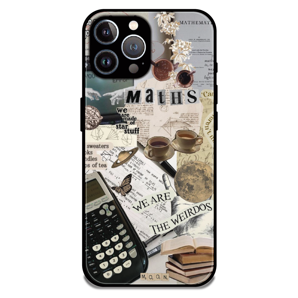 Study Vibes Maths - Glossy Metal Silicone Case For Apple iPhone 12 Pro Max