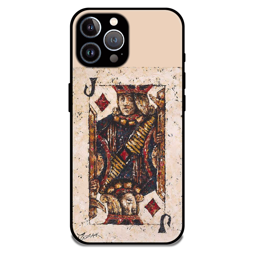 Vintage Playing Card King Art - Glossy Metal Silicone Case For Apple iPhone 12 Pro Max