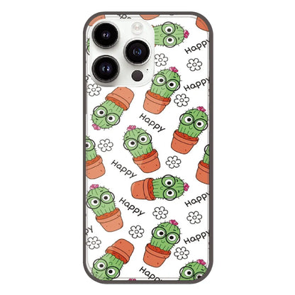 Cute Cactus Happy - Printed Silicone Case For Apple iPhone 12 Pro Max