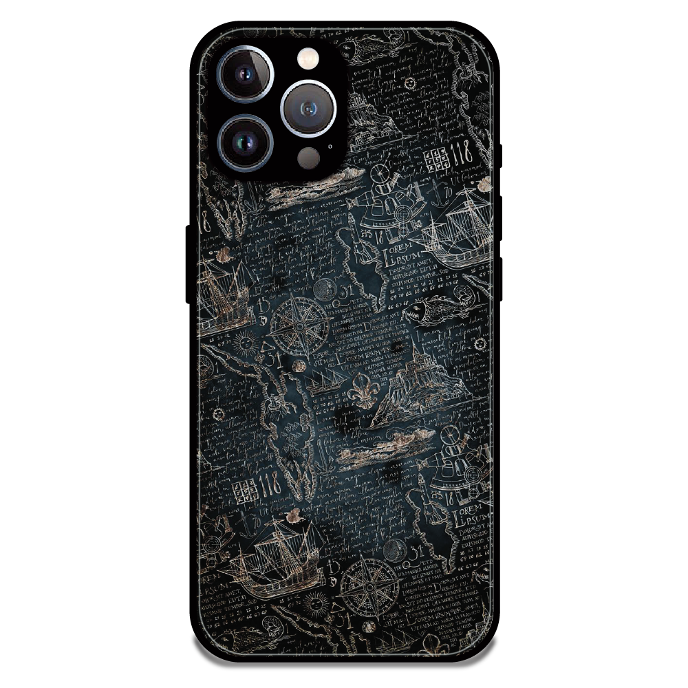 Vintage Explorer Map - Glossy Metal Silicone Case For Apple iPhone 12 Pro Max
