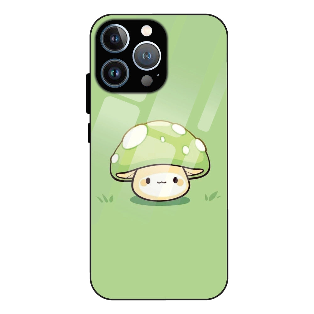 Cute Mushroom Character - Glass Case For Apple iPhone 12 Pro