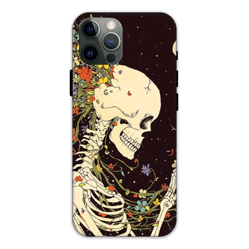 Floral Skeleton Hard Case Apple iPhone 12 Pro Models