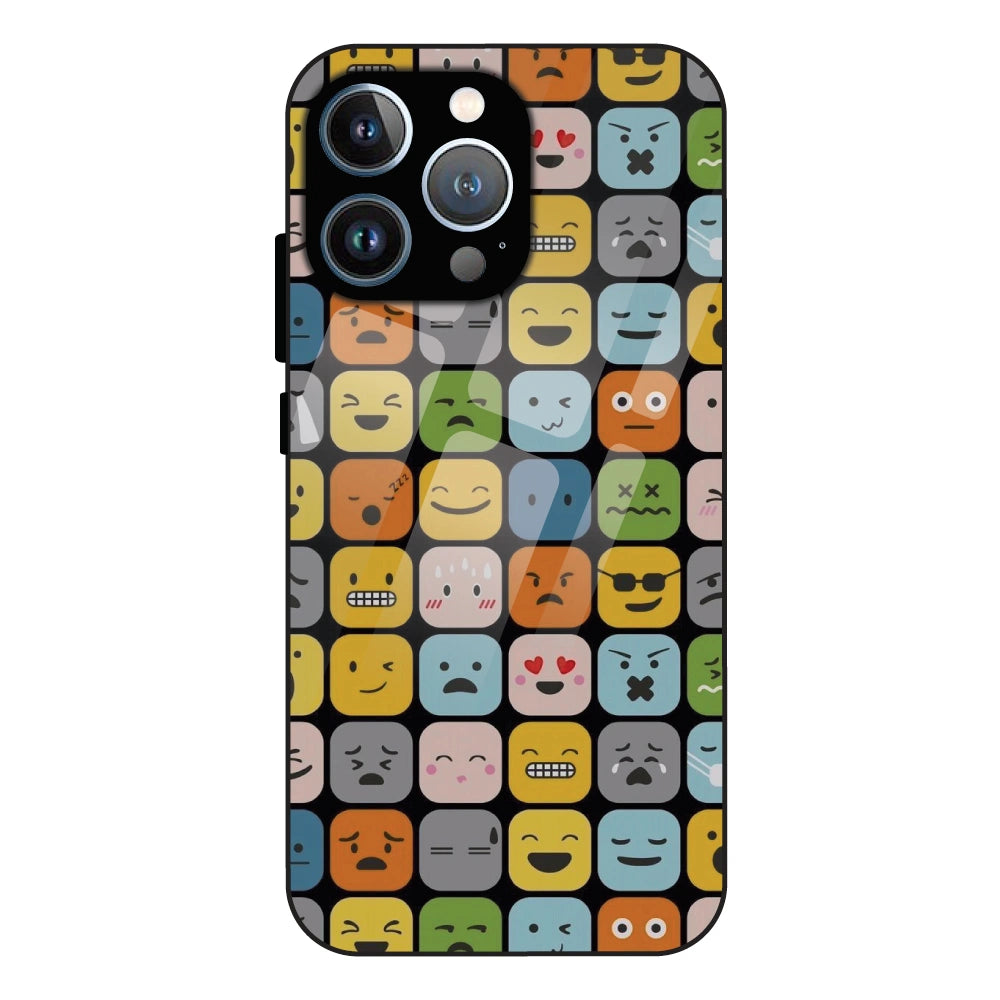 Colorful Expression Pattern - Glass Case For Apple iPhone 12 Pro