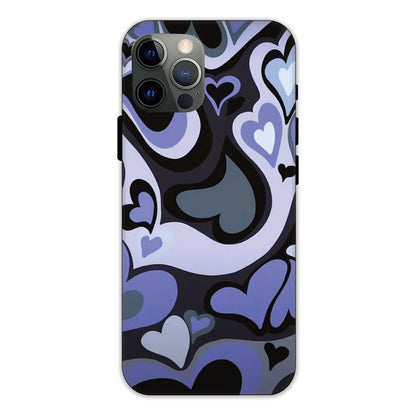 Purple Mini Hearts Hard Case Apple iPhone 12 Pro Models