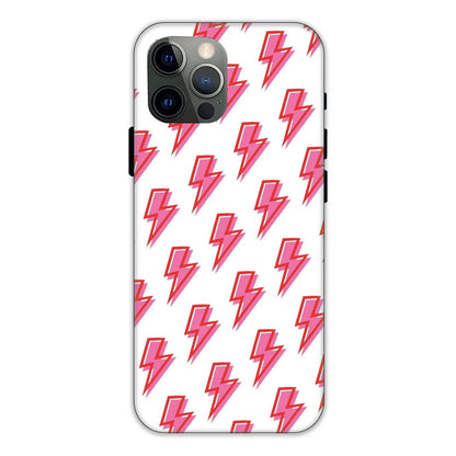 Pink Lightning Bolts Hard Case Apple iPhone 12 Pro Models