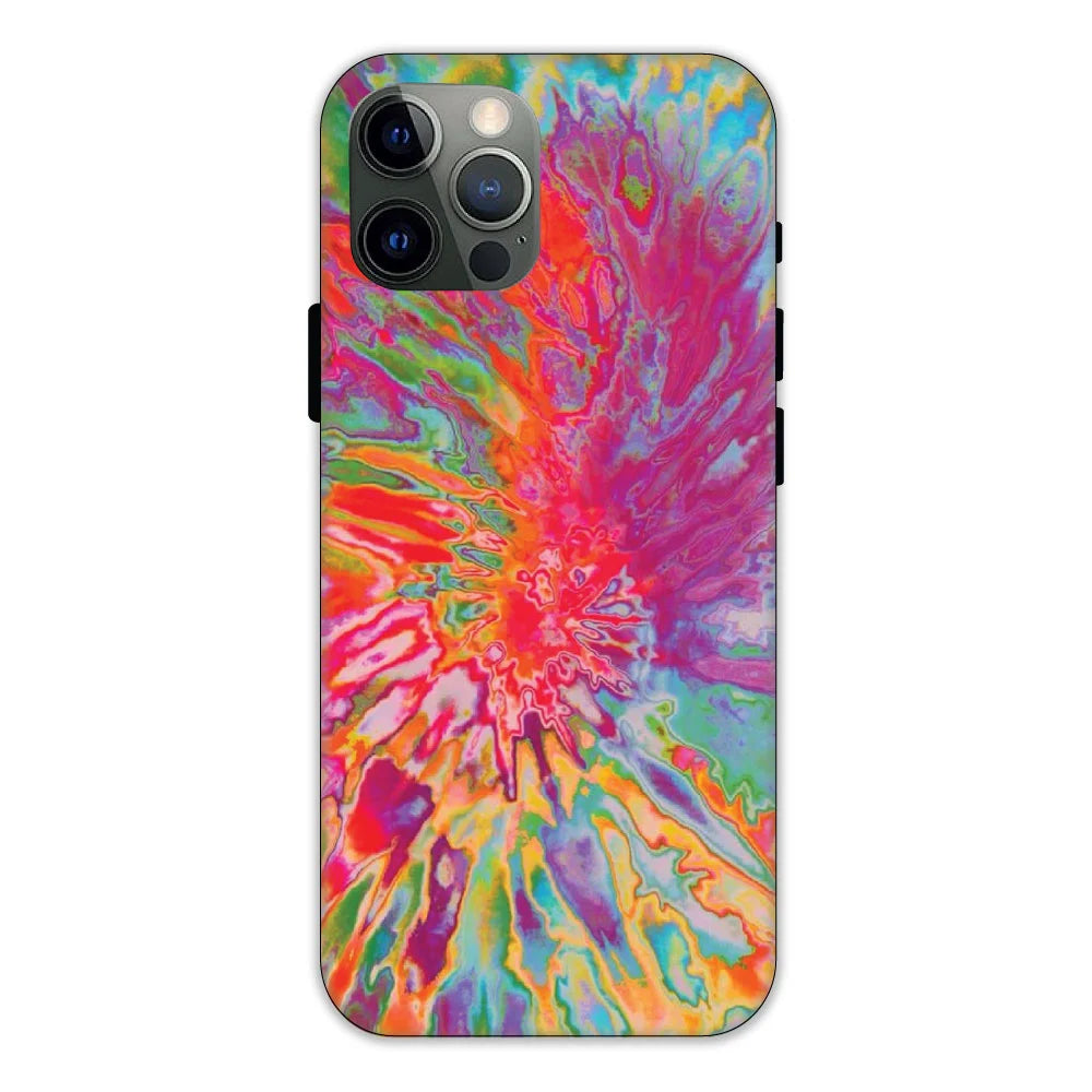 Orange Splash Tie Dye Hard Case Apple iPhone 12 Pro Models