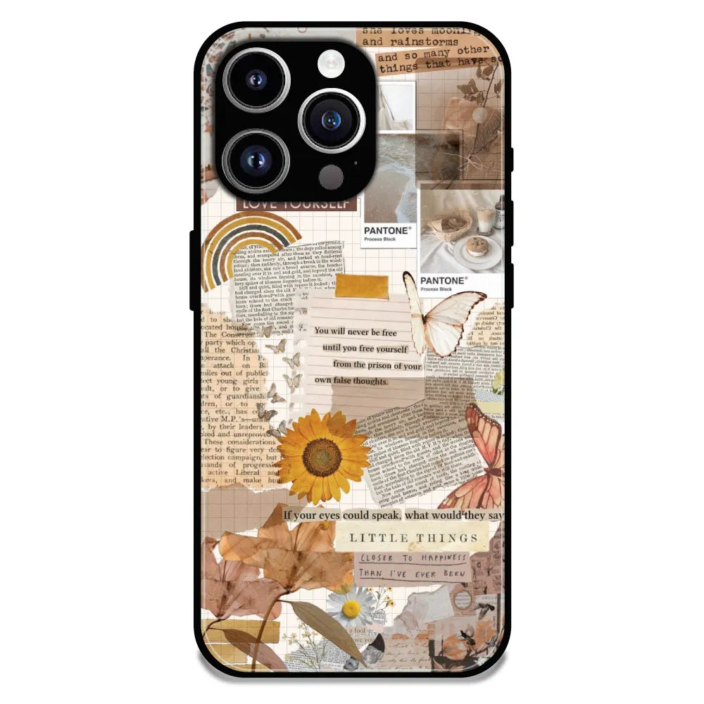 Aesthetic Butterfly & Sunflower - Glossy Metal Silicone Case For Apple iPhone 12 Pro