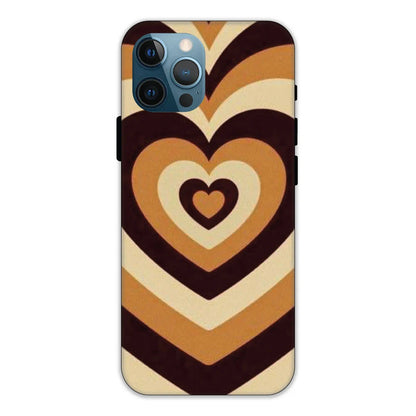 Brown Hearts Hard Case Apple IPhone 12 Pro Models