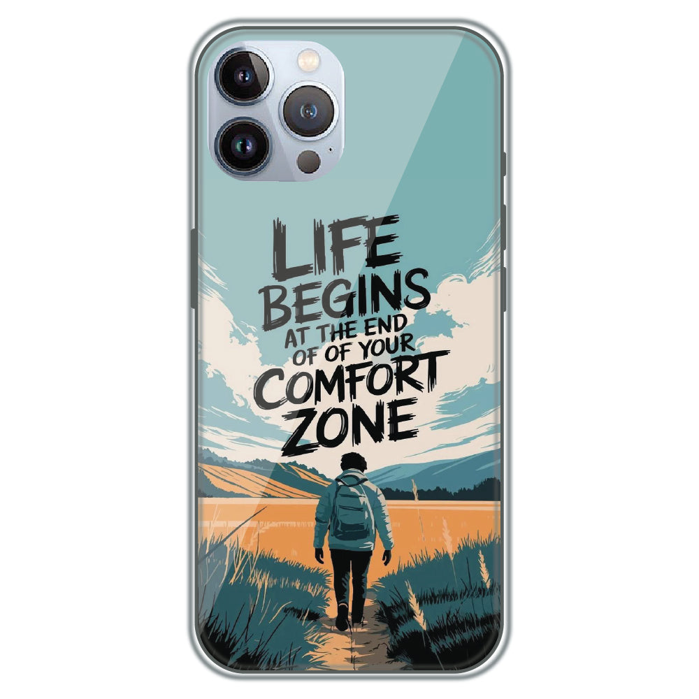 Comfort Zone Quote - Printed Silicone Case for Apple iPhone 12 Pro