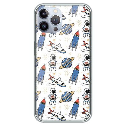 Doodle Space Explorer - Printed Silicone Case for Apple iPhone 12 Pro