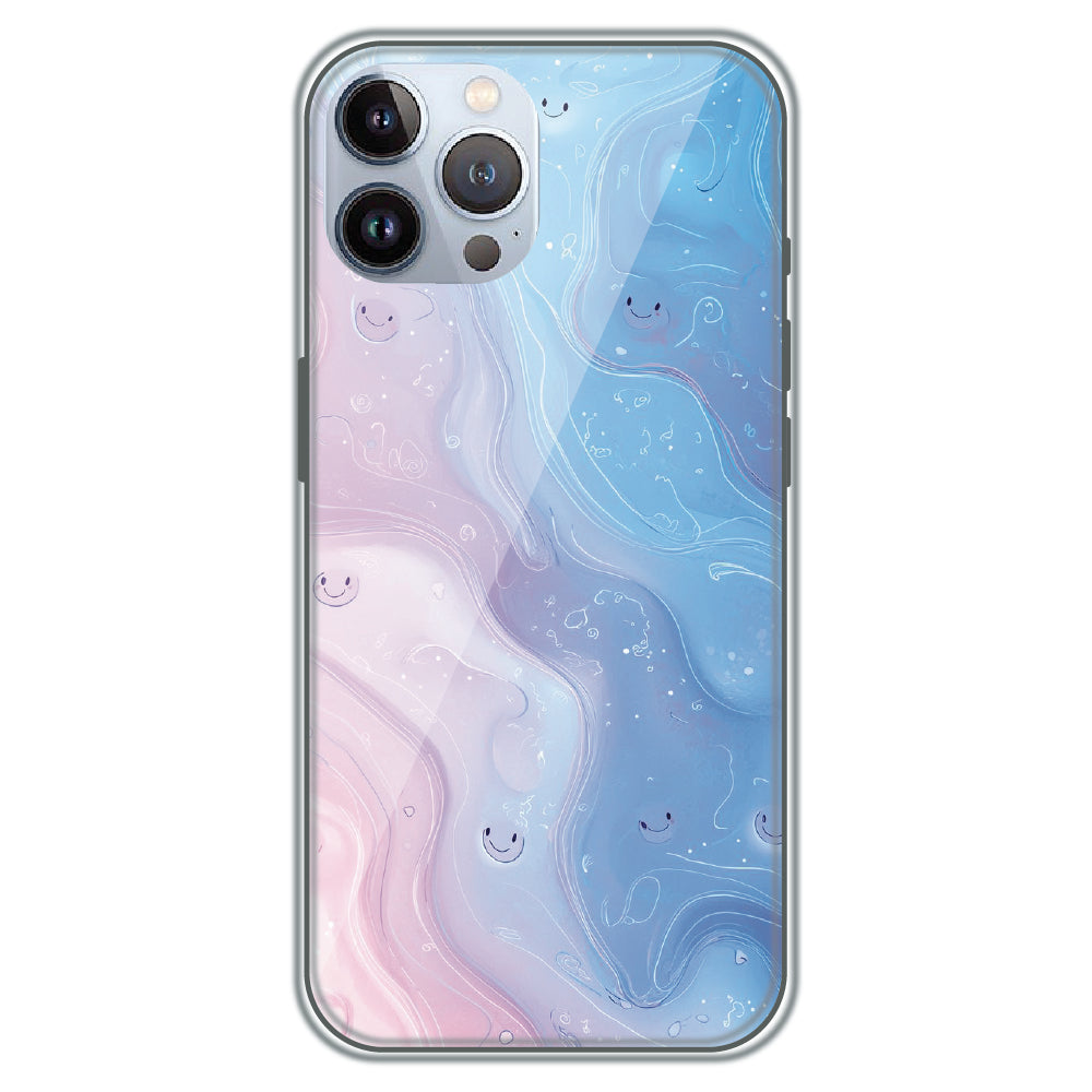 Dreamy Marble Smiles - Printed Silicone Case for Apple iPhone 12 Pro