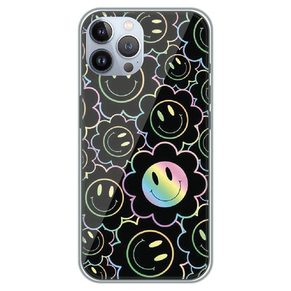 Holographic Smiley Bloom - Printed Silicone Case for Apple iPhone 12 Pro