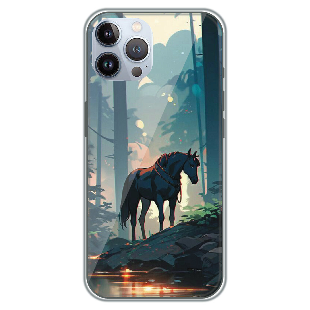 Horse in the Forest - Printed Silicone Case for Apple iPhone 12 Pro
