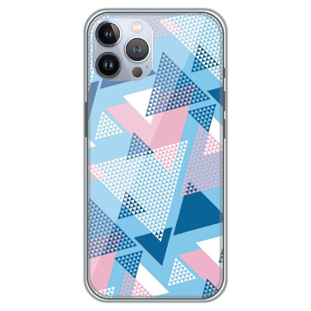 Pastel Triangles - Printed Silicone Case for Apple iPhone 12 Pro