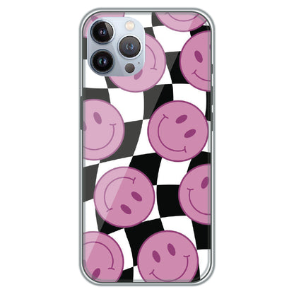 Smiley Checkerboard - Printed Silicone Case for Apple iPhone 12 Pro
