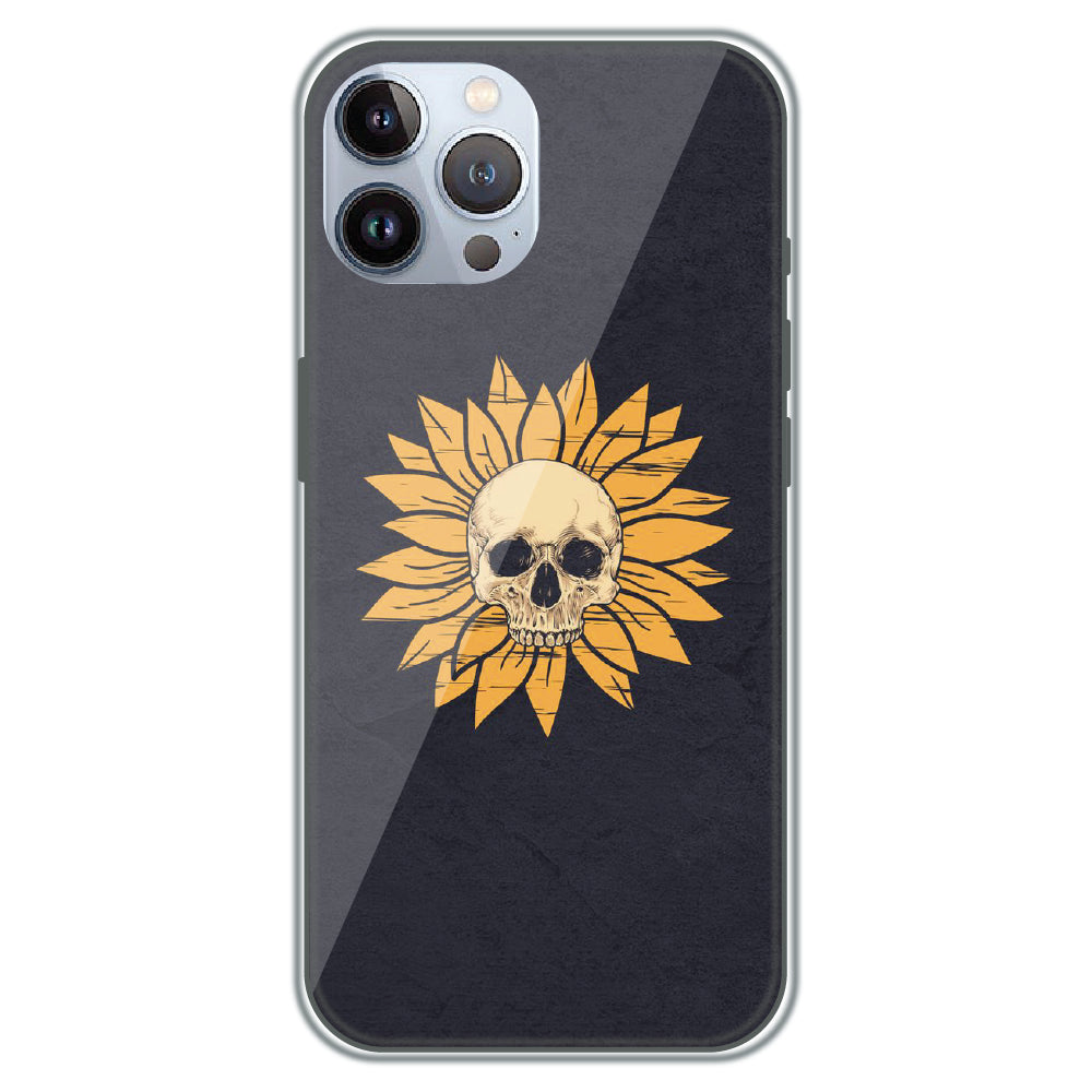 Sunflower Skull - Printed Silicone Case for Apple iPhone 12 Pro