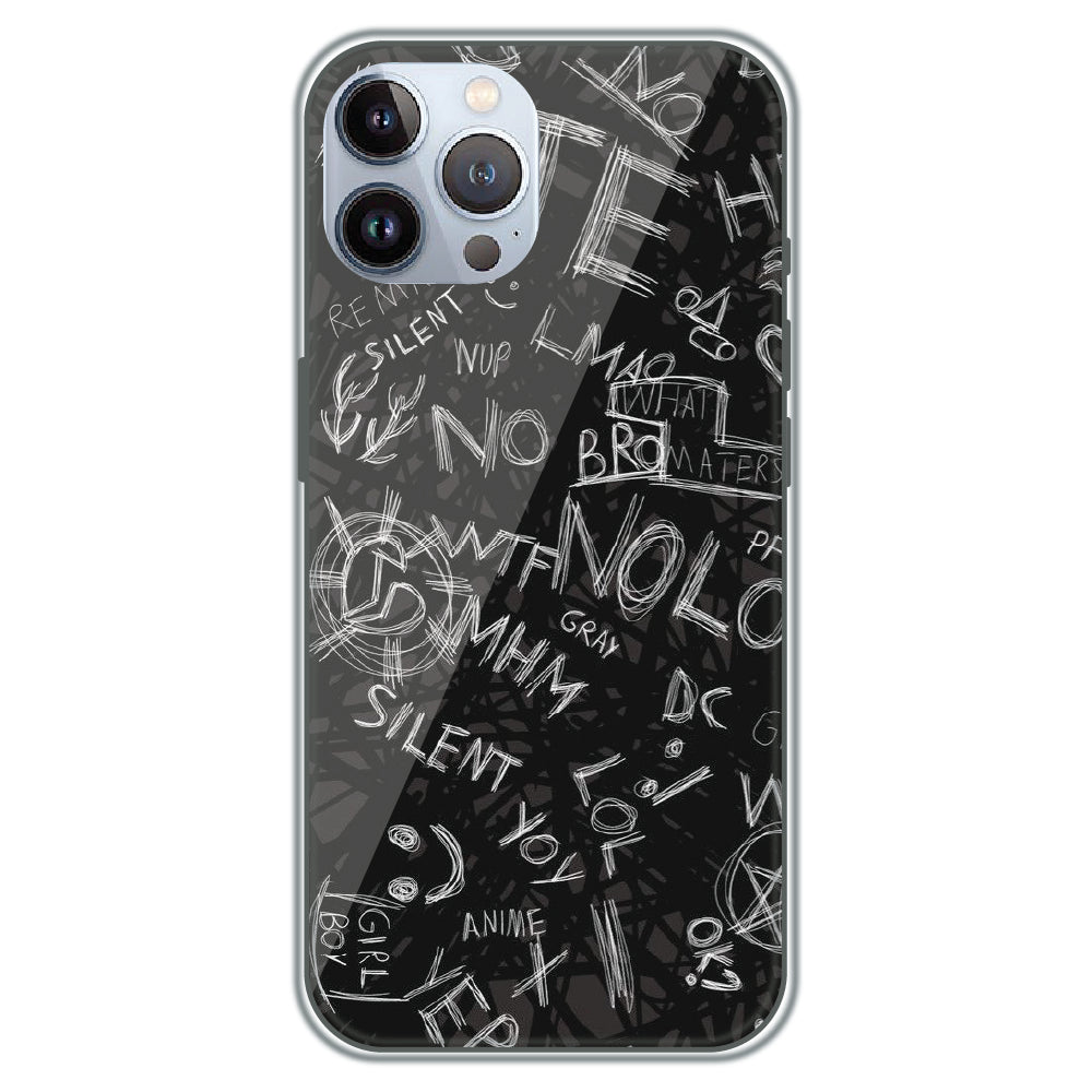 Urban Scribble Notes - Printed Silicone Case for Apple iPhone 12 Pro
