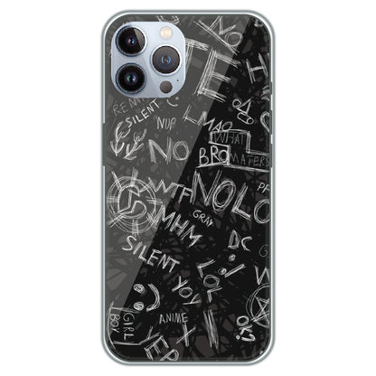 Urban Scribble Notes - Printed Silicone Case for Apple iPhone 12 Pro