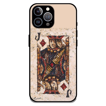 Vintage Playing Card King Art - Glossy Metal Silicone Case For Apple iPhone 12 Pro