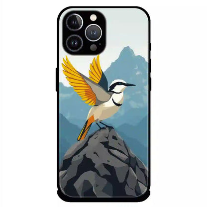 Mountain Bird Freedom Art - Glossy Metal Silicone Case For Apple iPhone 12 Pro