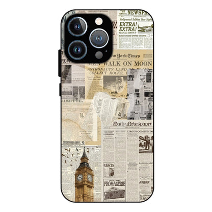 Vintage Newspaper Collage - Glass Case For Apple iPhone 12 Pro