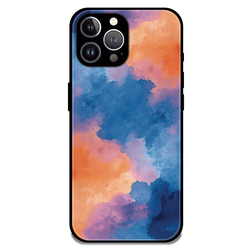 Abstract Pastel Cloud Geometry - Glossy Metal Silicone Case For Apple iPhone 12 Pro