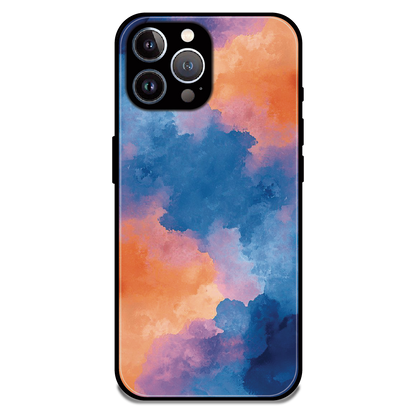 Abstract Pastel Cloud Geometry - Glossy Metal Silicone Case For Apple iPhone 12 Pro