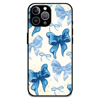 Soft Blue Bowcore - Glossy Metal Silicone Case For Apple iPhone 12 Pro