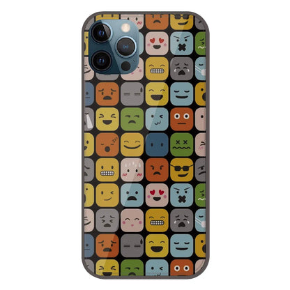 Colorful Expression Pattern - Printed Silicone Case For Apple iPhone 12 Pro