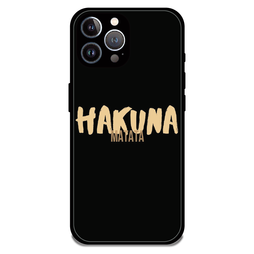 Hakuna Matata Quote - Glossy Metal Silicone Case For Apple iPhone 12 Pro
