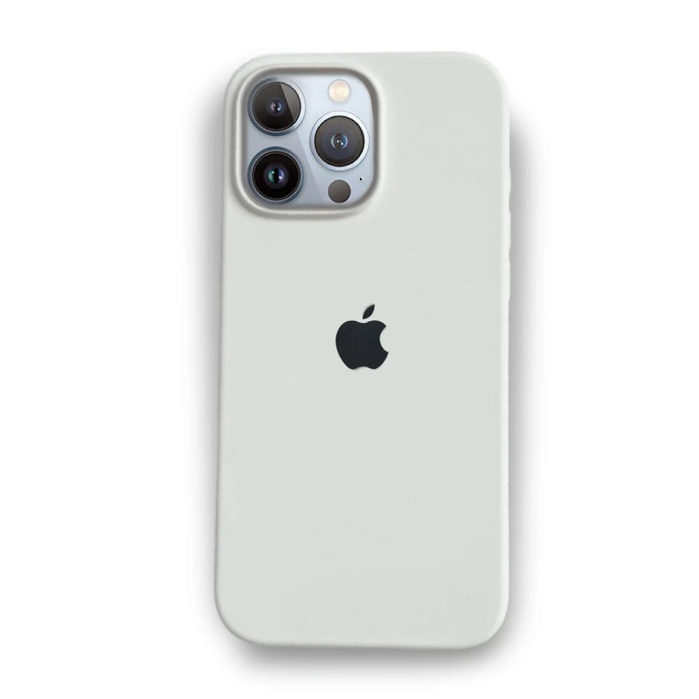 White Liquid Silicone Case For Apple iPhone 12 Pro