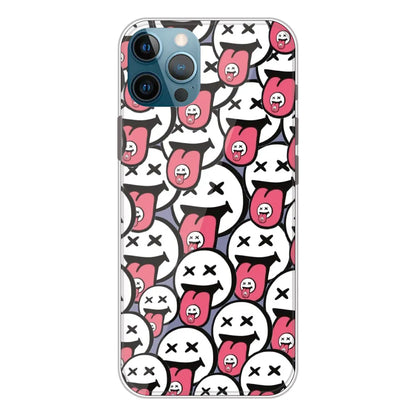 Funny Cartoon Faces - Printed Silicone Case For Apple iPhone 12 Pro