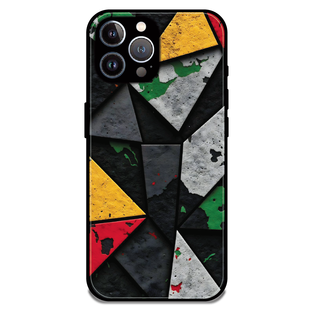 Urban Geometric Color - Glossy Metal Silicone Case For Apple iPhone 12 Pro