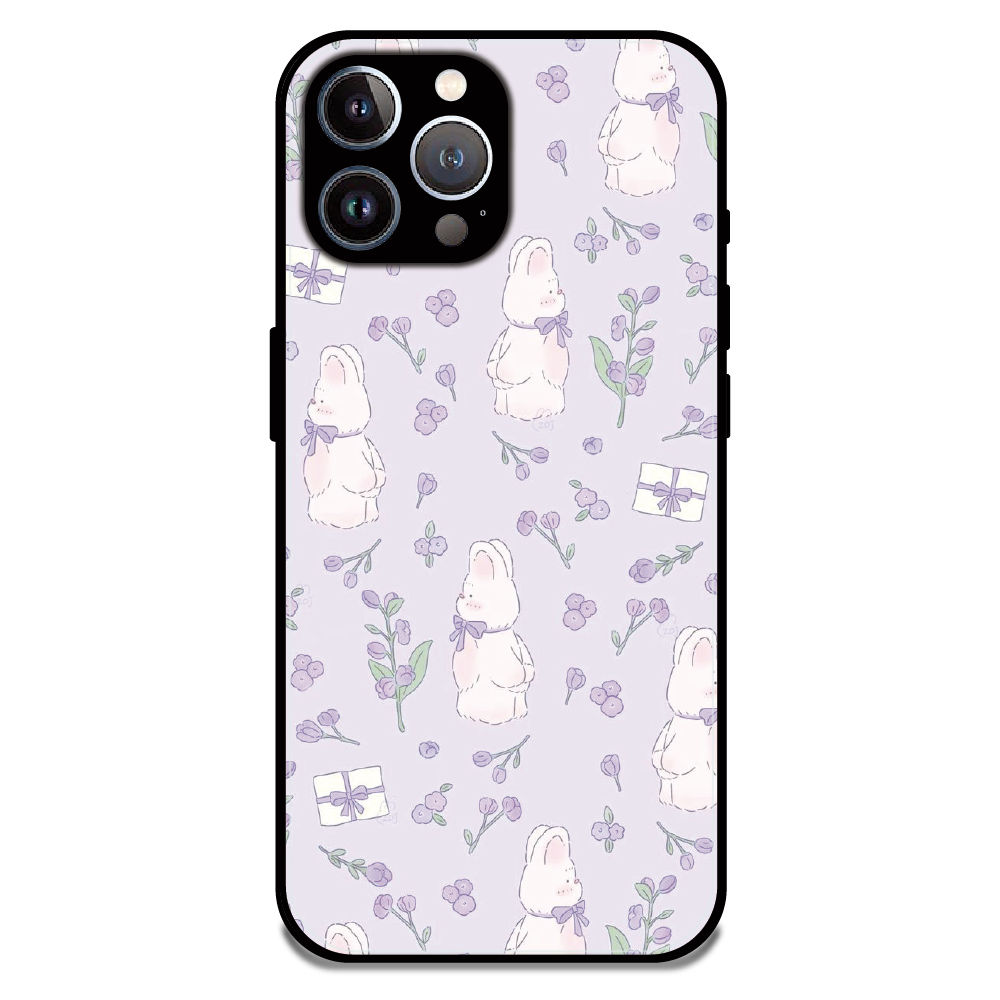 Lavender Bunny Gifts - Glossy Metal Silicone Case For Apple iPhone 12 Pro