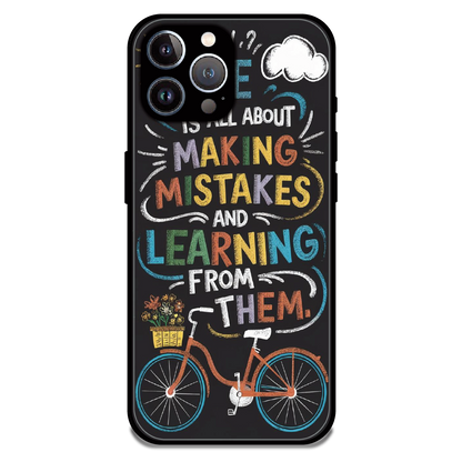 Motivational Quote Bicycle Art - Glossy Metal Silicone Case For Apple iPhone 12 Pro