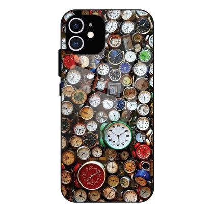 Retro Timepiece Pattern - Glass Case For Apple iPhone 12