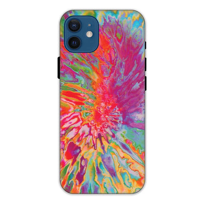 Orange Splash Tie Dye Hard Case Apple iPhone 12 Models