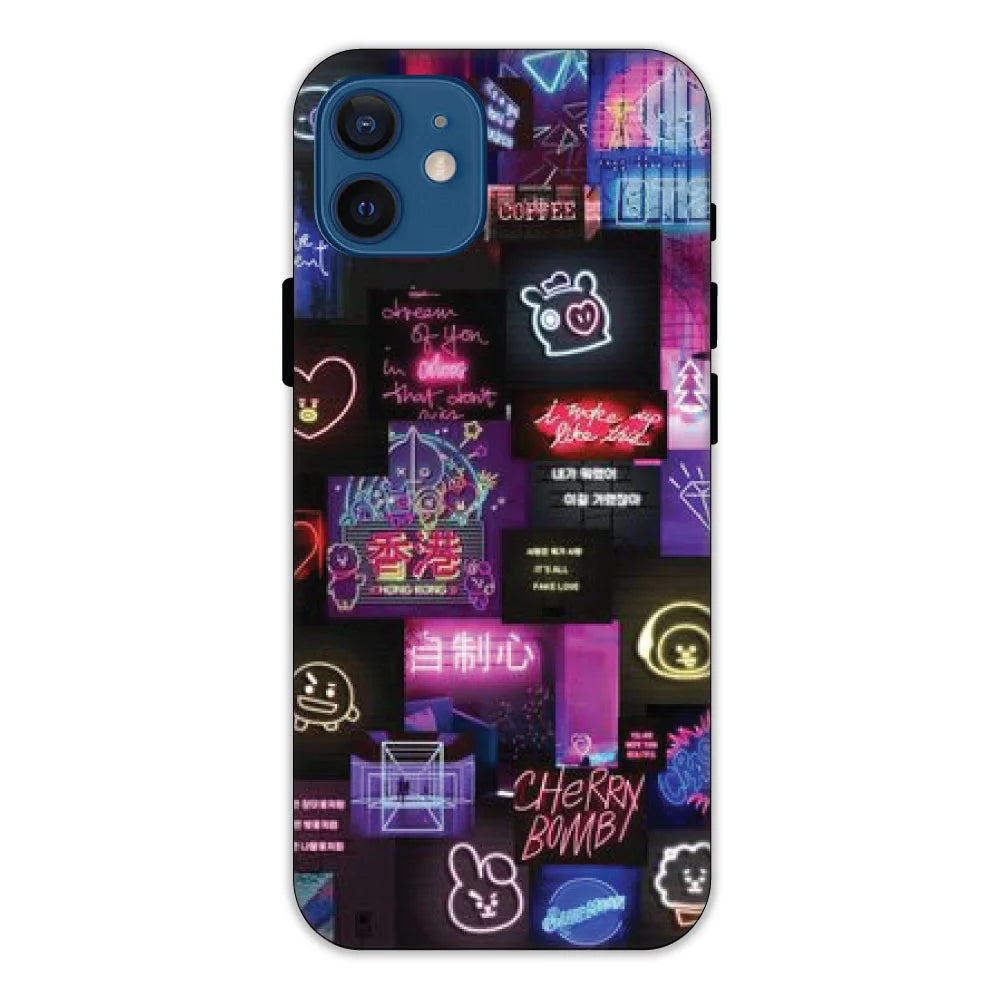 Neon Collage Hard Case Apple iPhone 12 Models