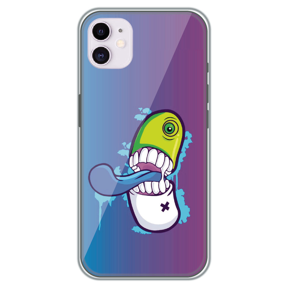 Chomp Pill Monster - Printed Silicone Case for Apple iPhone 12