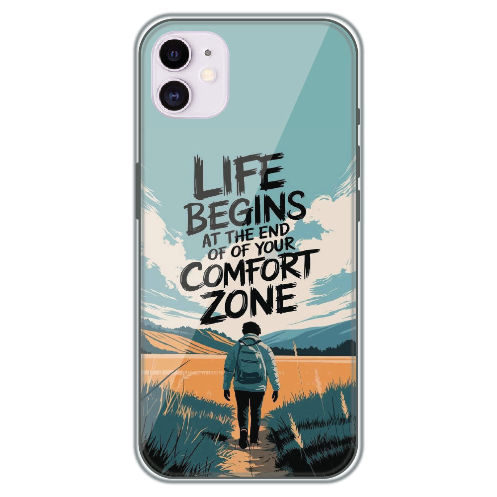 Comfort Zone Quote - Printed Silicone Case for Apple iPhone 12