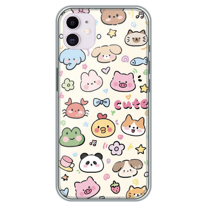 Cute Animal Friends - Printed Silicone Case for Apple iPhone 12