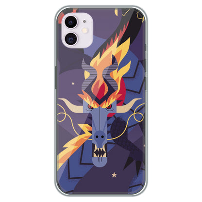 Geometric Fire Dragon - Printed Silicone Case for Apple iPhone 12