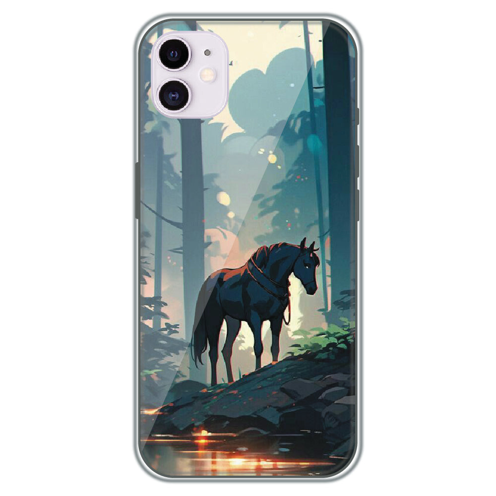 Horse in the Forest - Printed Silicone Case for Apple iPhone 12