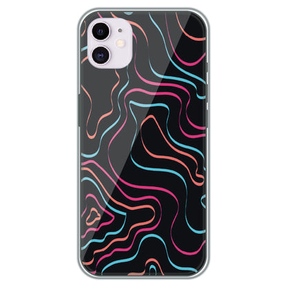 Neon Wave Lines - Printed Silicone Case for Apple iPhone 12