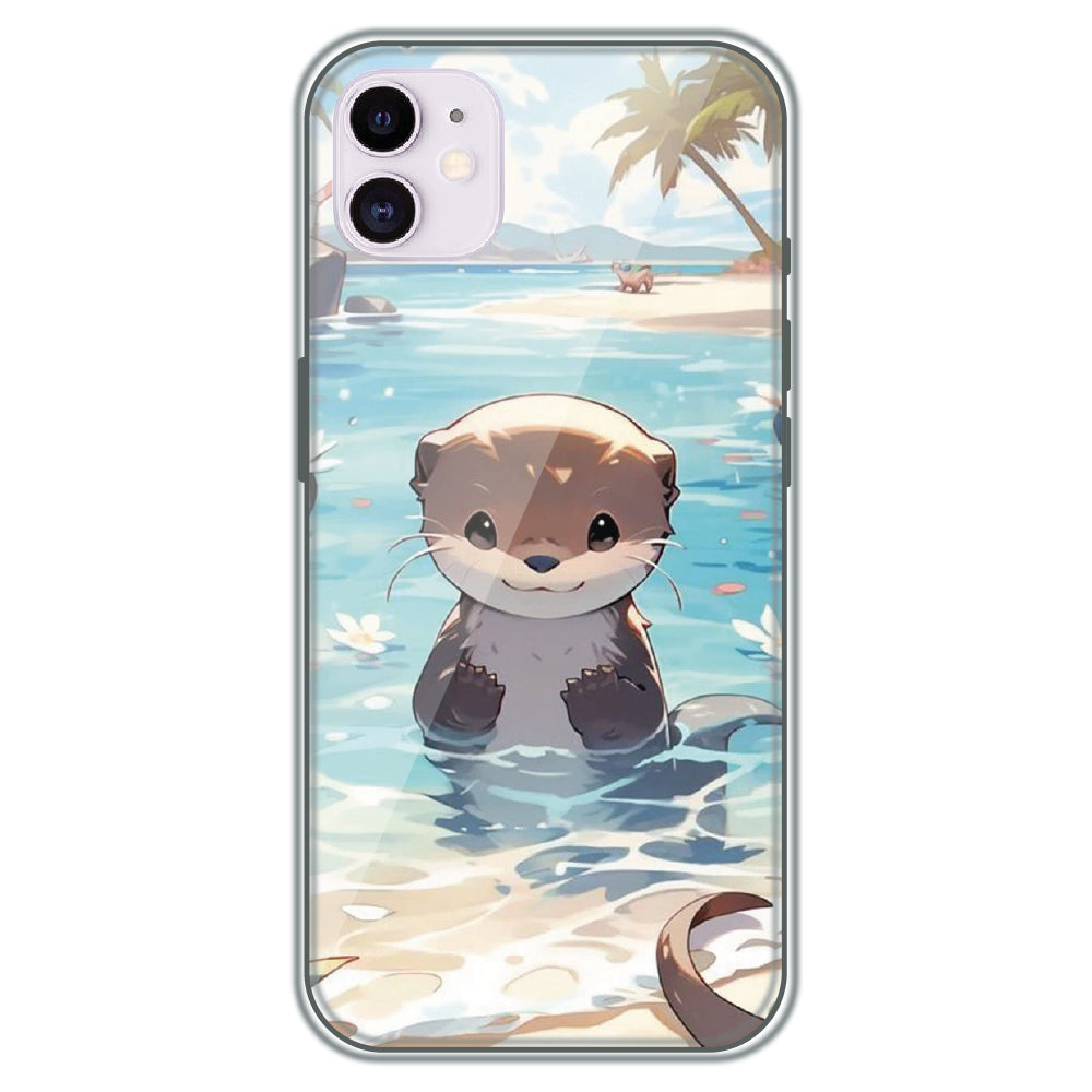 Ocean Otter Buddy - Printed Silicone Case for Apple iPhone 12